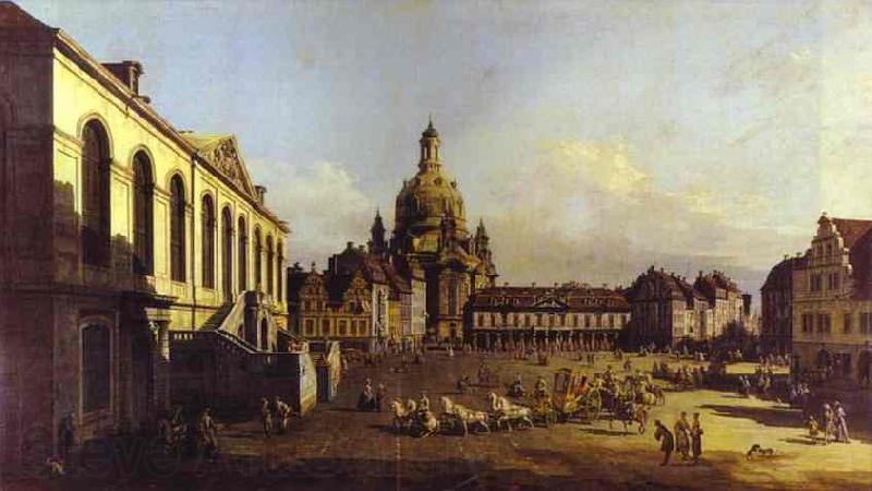 Bernardo Bellotto The New Market Square in Dresden. Norge oil painting art